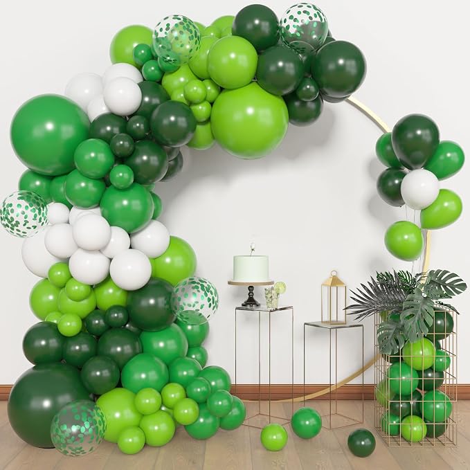 Amandir 153pcs Green Balloons Arch Garland Kit Different Sizes | 18 12 10 5 by Amandir