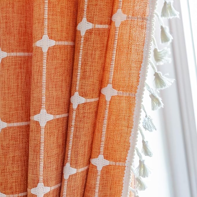 Sutuo Home Terracotta Boho Curtains - Image 4