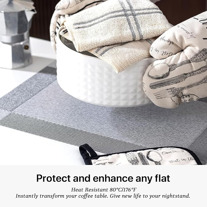 LEXMORE PlaceMats Set of 12 Vinyl/Plastic Woven Place Mats - Image 5