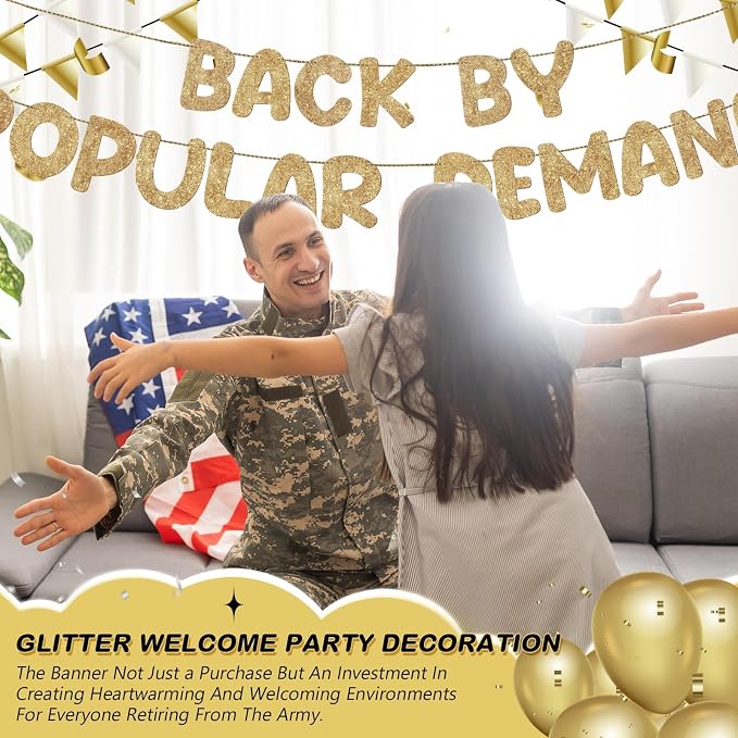 Fulmoon Pre-strung Back by Popular Demand Banner Glitter Welcome Home Party - Image 5