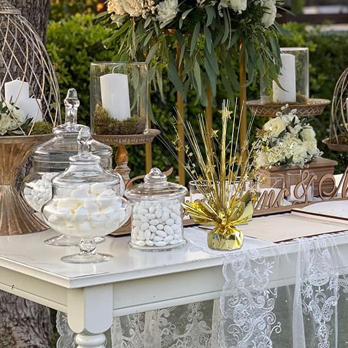 12 Pack Metallic Gold Foil Spray Centerpieces Stars Brust Table Centerpieces - Image 4