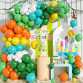 Colorful Balloon Arch Kit, Matte Teal Yellow White Light Green Balloons by Saxuxu
