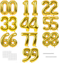TONIFUL 20 Pcs Number Balloon 2 Set 16 Inch Gold 0-9 Numbers Balloons | Small by TONIFUL
