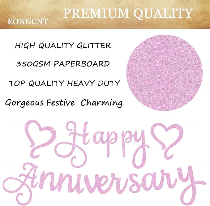 Pre-Strung Happy Anniversary Banner - Image 7