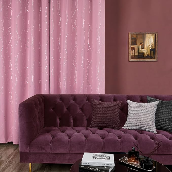 Deconovo Living Room Curtains 45 Inches Long, Thermal Insulated, Room Darkening - Image 3