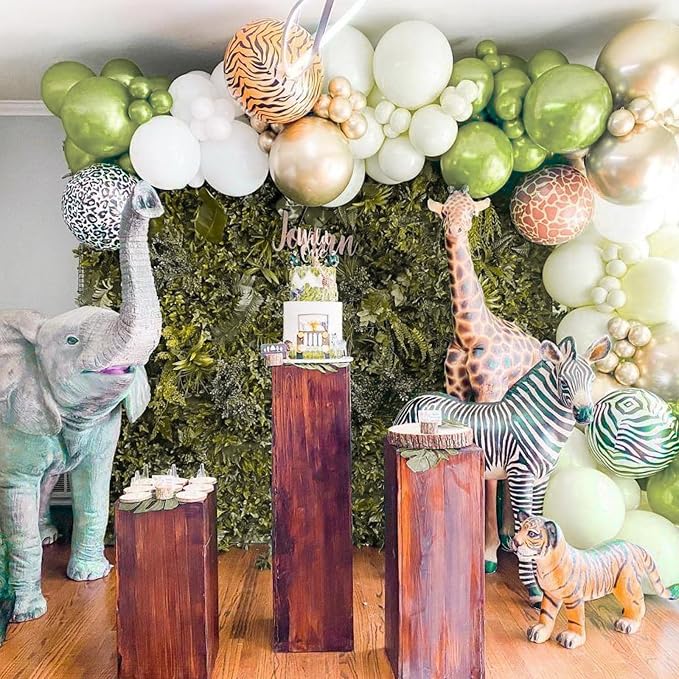 PartyWoo Metallic Lime Green Balloons 140pcs Metallic Light Pastel Green | 18 - Image 5