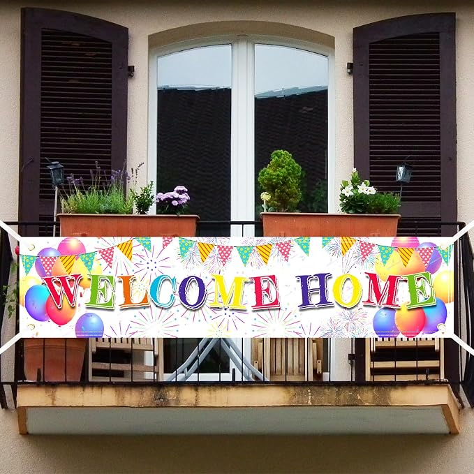 Large Welcome Home Banner 5.67 x1.17ft Welcome Home Yard Sign Decoration - Image 2