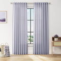 Lavender Purple Linen Curtains 84 Inch Length 2 Panels Set by Nanspring