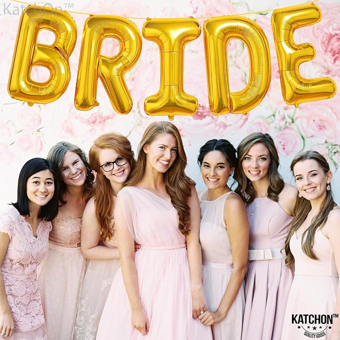 KatchOn Gold Bride Balloons 40 Inch, Bachelorette Party Decorations | Gold - Image 7