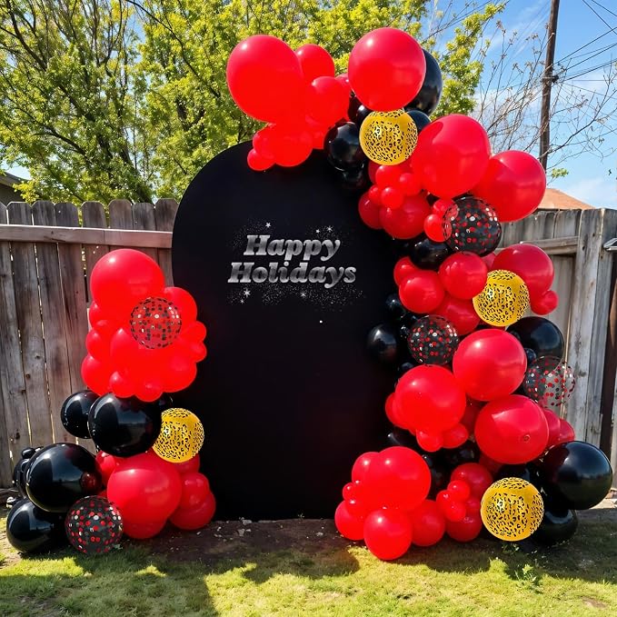 Red Black Cheetah Balloons - Image 4