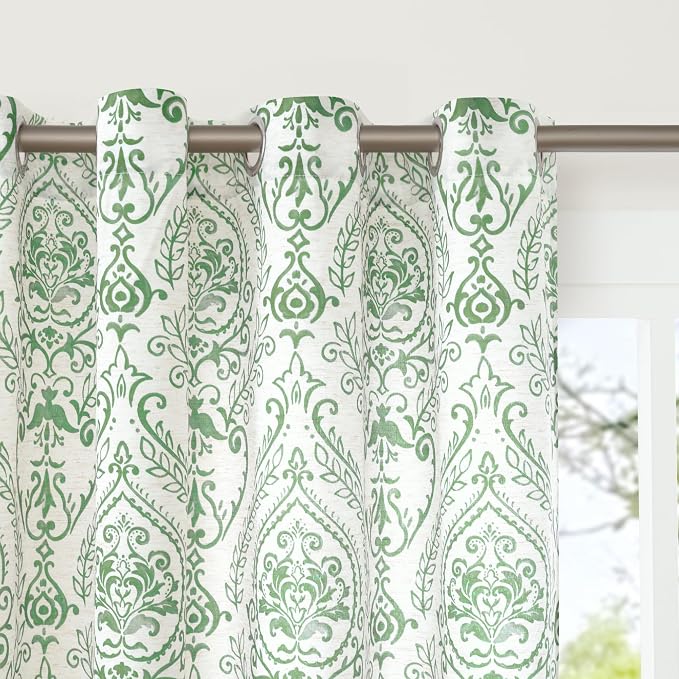45 inch Length Linen Curtains for Small Windows, Light Filtering Linen Drapes - Image 9