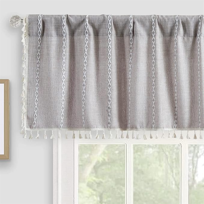 RoomTalks Rustic Farmhouse Kitchen Valances - Image 2