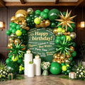 Green and Gold Balloons Garland Arch Kit by Unknown