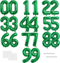 TONIFUL 20 Pcs Number Balloon 2 Set 16 Inch Green 0-9 Numbers Balloons | Small by TONIFUL