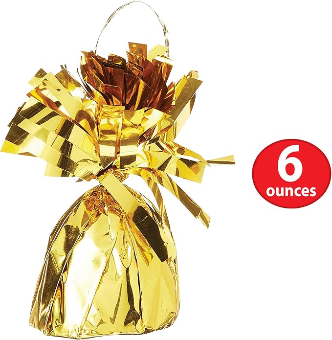 Beistle Metallic Wrapped Balloon Weight – 6 Pack, Party Decoration Accessories - Image 2