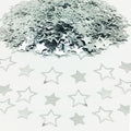 Confetti Star Sequins Table Confetti Metallic Foil Sprinkles or DIY Birthday Wedding Engagemetn Christamas New Year Theme Party Celebrations Favor Party Supplies(Silver,2 SIZE)