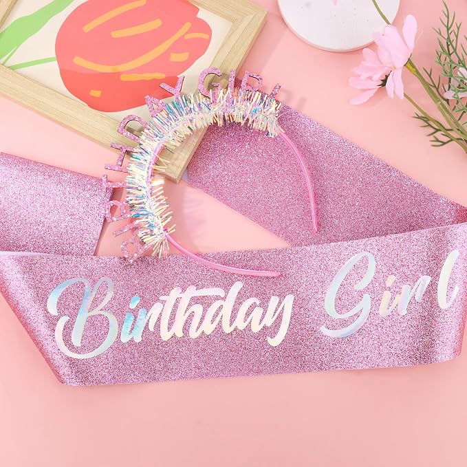 CIEHER Birthday Girl Headband Birthday Crown - Image 7