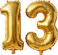 Gold Number 13 Balloons 40 Inch Giant Number Gold 13 Foil Mylar Balloons by COLORFULELVES