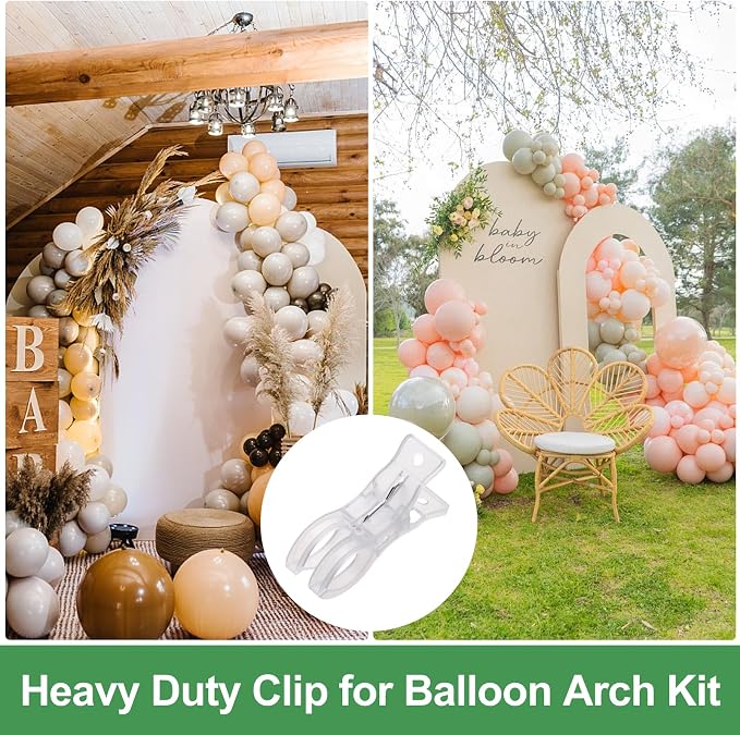 20Pcs Balloon Arch Clips with 10 Small Clip Set | Large Clear Backdrop Clips - Image 6