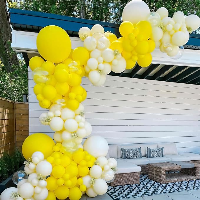 Yellow Balloons Different Sizes 135pcs 18 12 10 5 Inch Yellow Balloon Arch Kit - Image 6