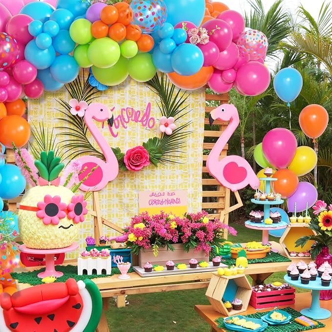 Amandir 153pcs Summer Tropical Balloon Arch Garland Kit Different Sizes 18 12 - Image 5