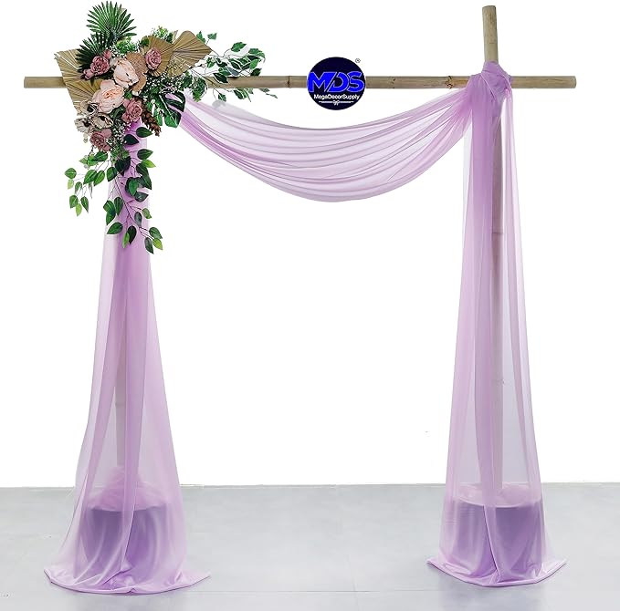 MDS Halloween Chiffon Draping Fabric - 1 Panel, 30" Wide x 40ft Long - Sheer Spooky Arbor & Canopy Drapery for Haunted House Backdrops, Party Ceilings, DIY Costumes & Themed Events - Orchid