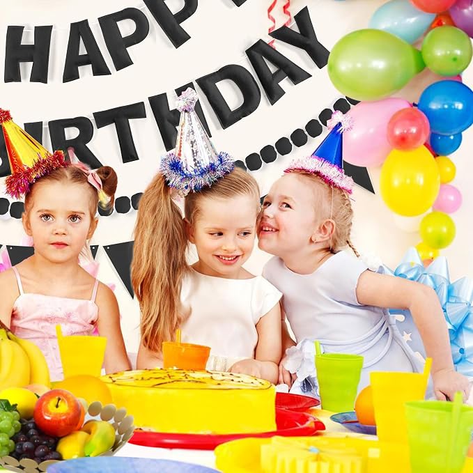 CANREVEL 3 PCS Pre-Strung 3D Happy Birthday Banner Decorations, Happy Birthday - Image 5