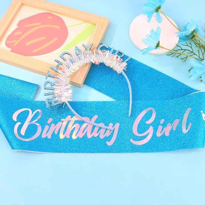 CIEHER Birthday Girl Headband Birthday Crown - Image 7