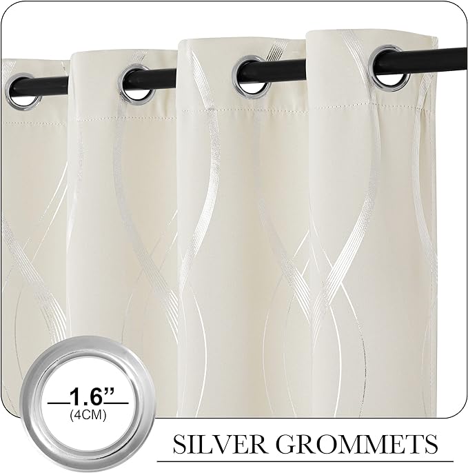 NICETOWN Bedroom Curtains Small Blackout Panels, 42 by 40 Inch, Window - Image 3
