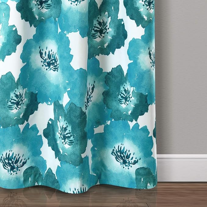 Lush Decor Julie Floral Insulated Grommet Room Darkening Window Curtain Panels - Image 4