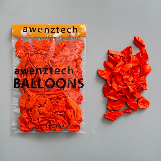 Awenztech 120pcs 5 inch Orange Latex Balloons | Graduation, Birthday Party - Image 2