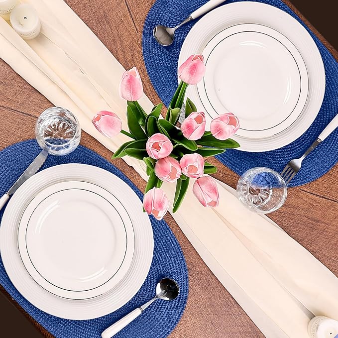 AHHFSMEI Placemats Set of 4 for Dining Table Washable Woven Non-Slip 18x12 - Image 7