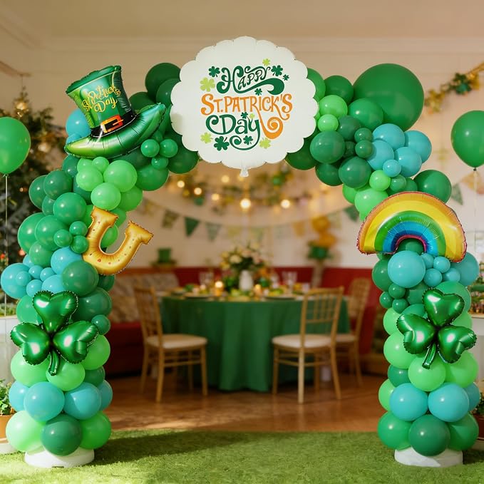 160Pcs St Patricks Day Green Balloons Arch Garland Kit | Lucky Shamrock - Image 4