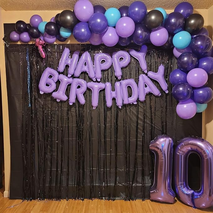 Purple Birthday Balloon Number 12, 40 Inch Big Foil Mylar Number 1 and 2 - Image 5