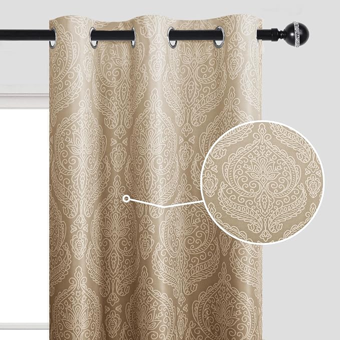 DWCN Taupe Blackout Curtains for Bedroom 54 Inch Long - Image 6