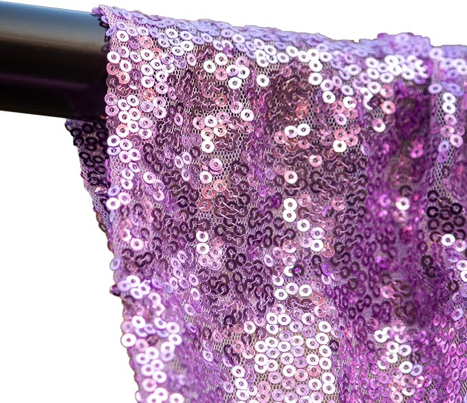 JYFLZQ Lavender Sequin Backdrop Curtains 2ft x 8ft 2 Panel Glitter Photo Booth - Image 5
