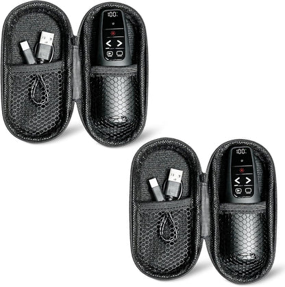 (2 Units) Rechargeable Presentation Clicker with Case, Power Digital Display Wireless Presenter Remote, Red Light Pointer Computer PowerPoint Clickers for Mac Laptop, Slideshow Google Slide Advancer