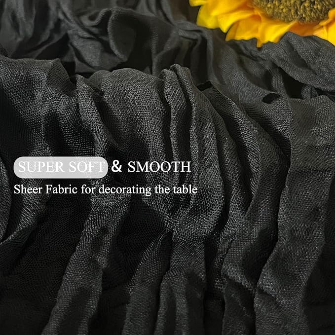 20Pack Black Cheesecloth Table Runner 20 x 120 inch Gauze Table Runner | - Image 6
