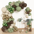 Amandir 153pcs Sage Green Brown Balloons Arch Garland Kit Different Sizes | 18 by Amandir