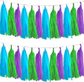We Moment Blue Green Purple Tissue Paper Tassels Party Tassel Garland Banner by We+Moment