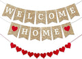 Glitter Gold Welcome Home Banner, Fully Assembled, 8 ft Strand | Ready to Hang by Teniinet