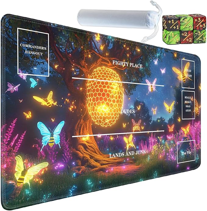for TCG Playmat with Zones, Non-Slip Rubber Bottom Trading Card Game Mat with by Unknown