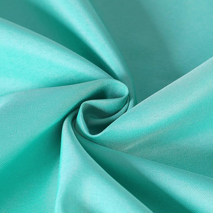 60 inch Round Tablecloth Washable Polyester Table Cloth Decorative Table Cover for Wedding Party Dining Banquet（60 inch,Turquoise）
