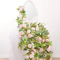Artificial Flower Garland 2pcs 5.4ft Peony Vine, Champagne Pink Flower | by PONKING
