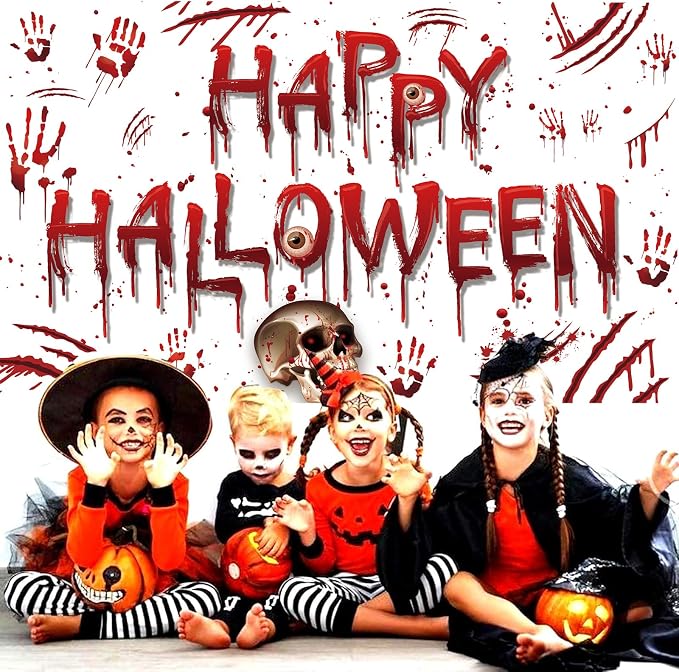 Red Happy Halloween Backdrop Banner Photography Background - Image 3