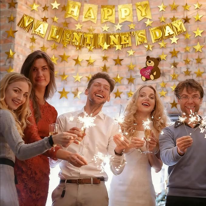 6PCS Gold Star Garland Decorations - Image 6