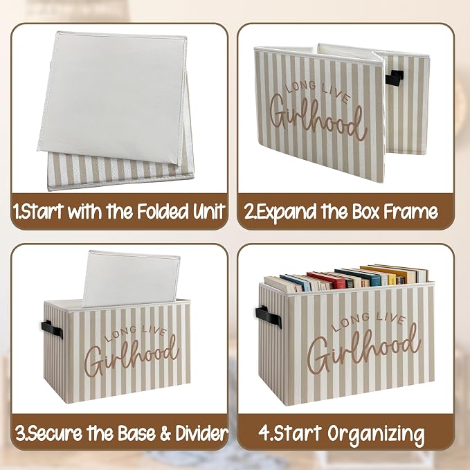 Girl Nursery Foldable Storage Bins Box - Image 4