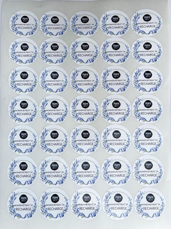 Custom Stickers for Weddings, Birthdays & Businesses - Personalized Labels with Your Logo - Waterproof, Fade and Heat Resistant - Pack of 100-1000 (Wreath J, 4 Inch)