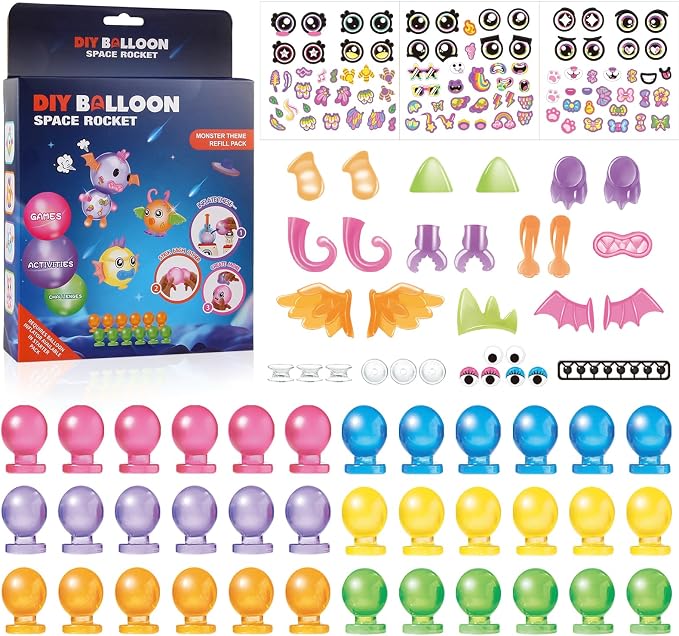 BTEC 170PCS DIY Sticky Balloon Maker Toy Refill Craft Kits by BTEC