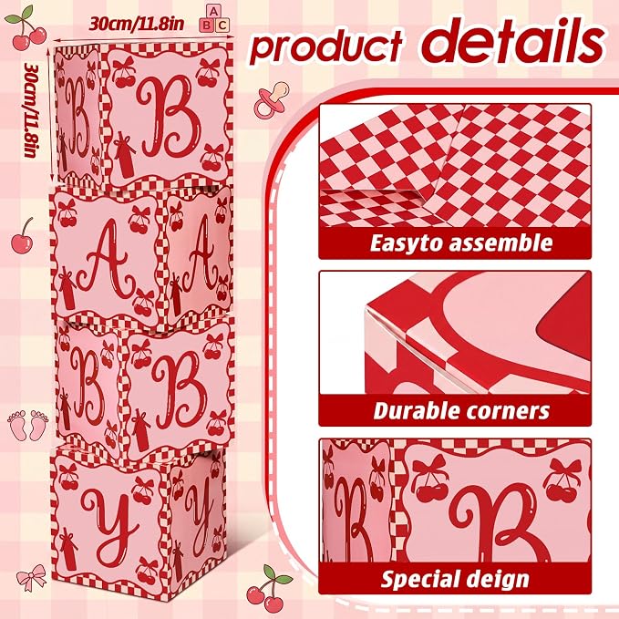 Kathfly 4 Pcs She's Ready to Pop Baby Shower Boxes Supplies Party Decorations - Image 2